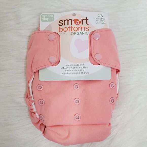 SMART BOTTOMS OS light rose all in one dream diaper. - Picture 1 of 6
